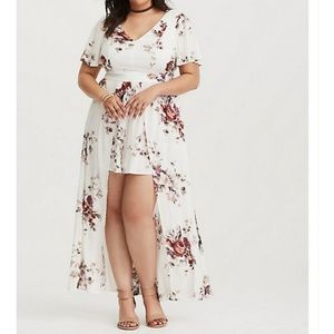 Romper with maxi overlay